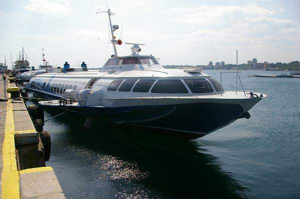 Comets - hydrofoil sea boats on wings in the Black Sea, Bulgaria