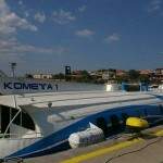 Comets - hydrofoil sea boats on wings in the Black Sea, Bulgaria